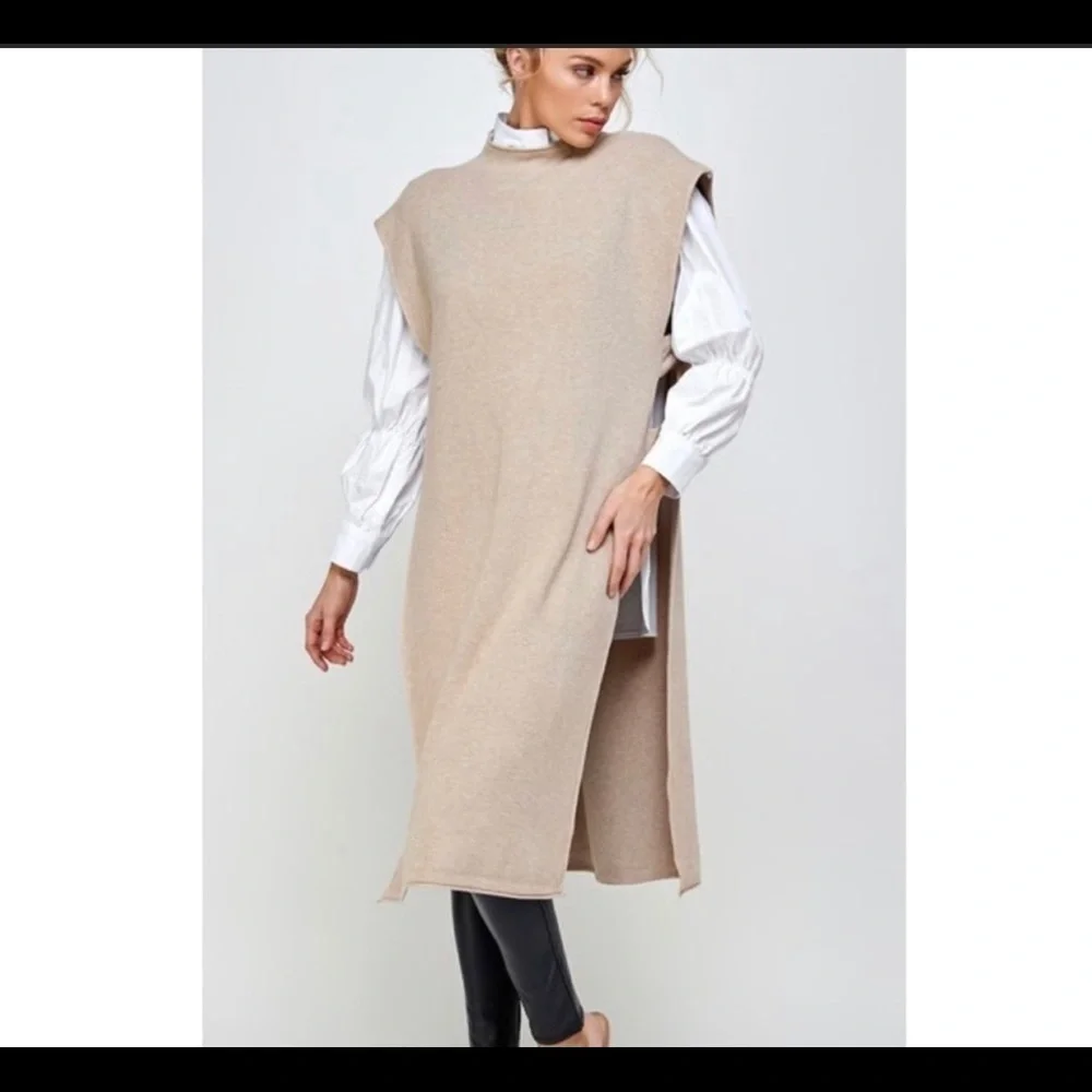 Black Midi Sweater Vest - Picture 2 of 6